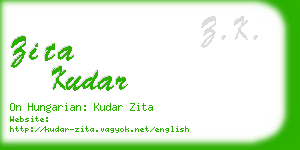 zita kudar business card